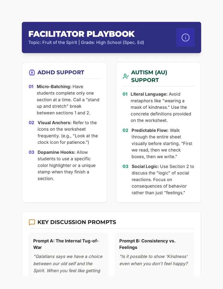 Spirit Growth Teacher Guide