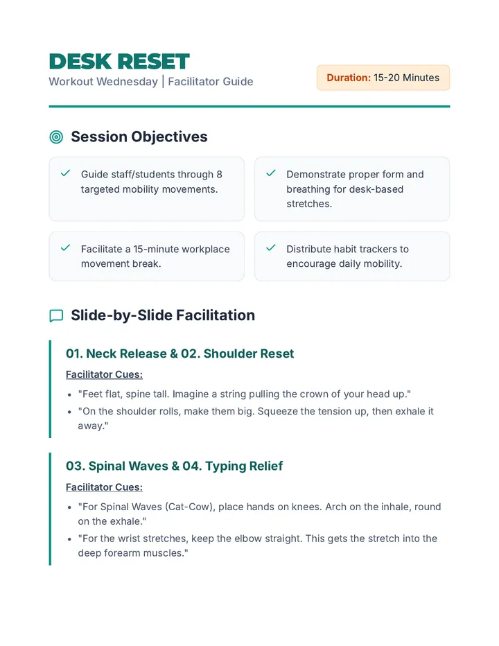 Desk Reset Facilitator Guide