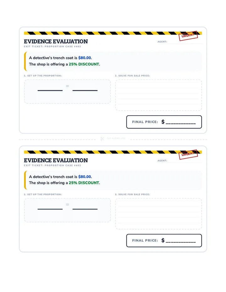 Evidence Evaluation Exit Ticket