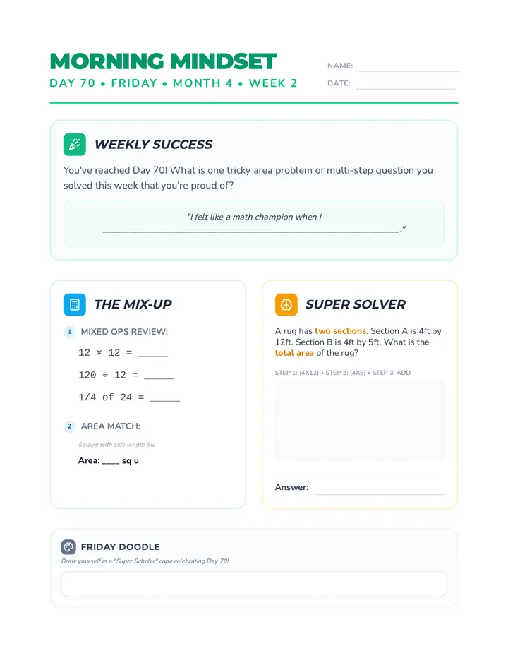 Friday Month 4 Week 2 Worksheet