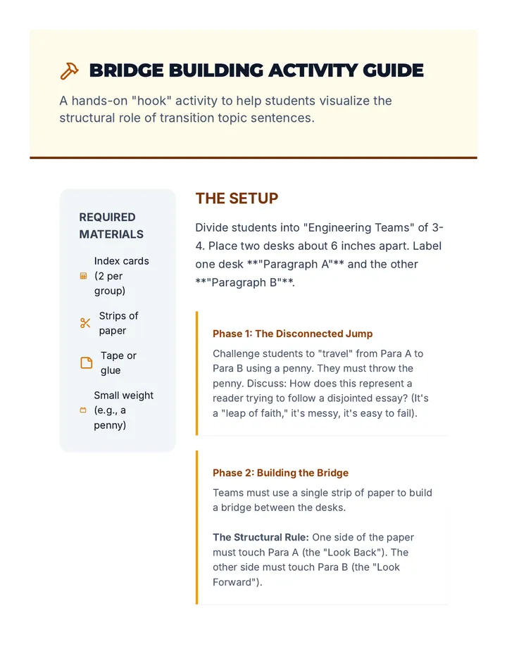 Bridge Building Activity Guide