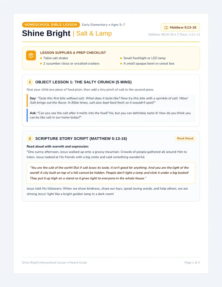 Shine Bright Parent Guide