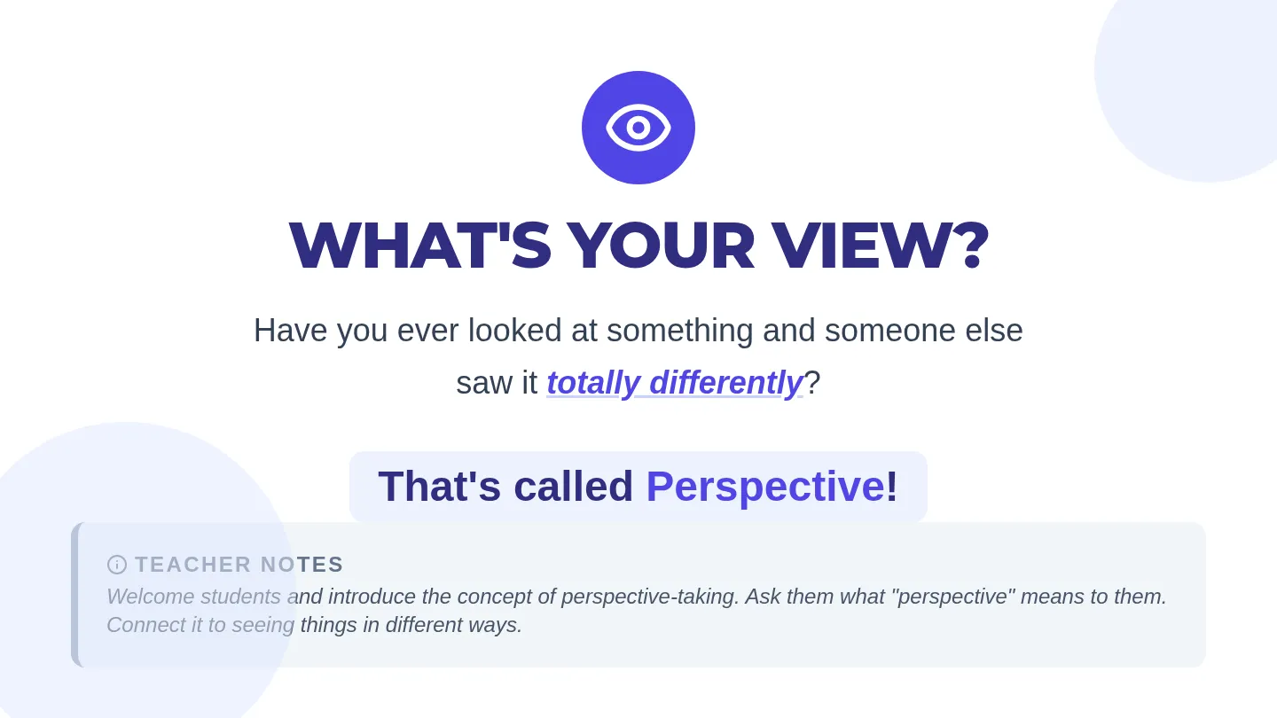 Seeing Through Different Eyes Slides