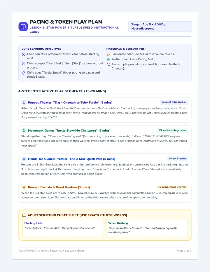 Pacing Play Lesson Plan