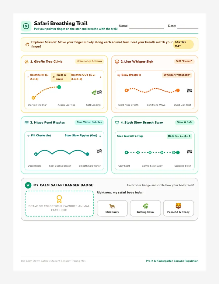 Breathing Trail Activity Sheet