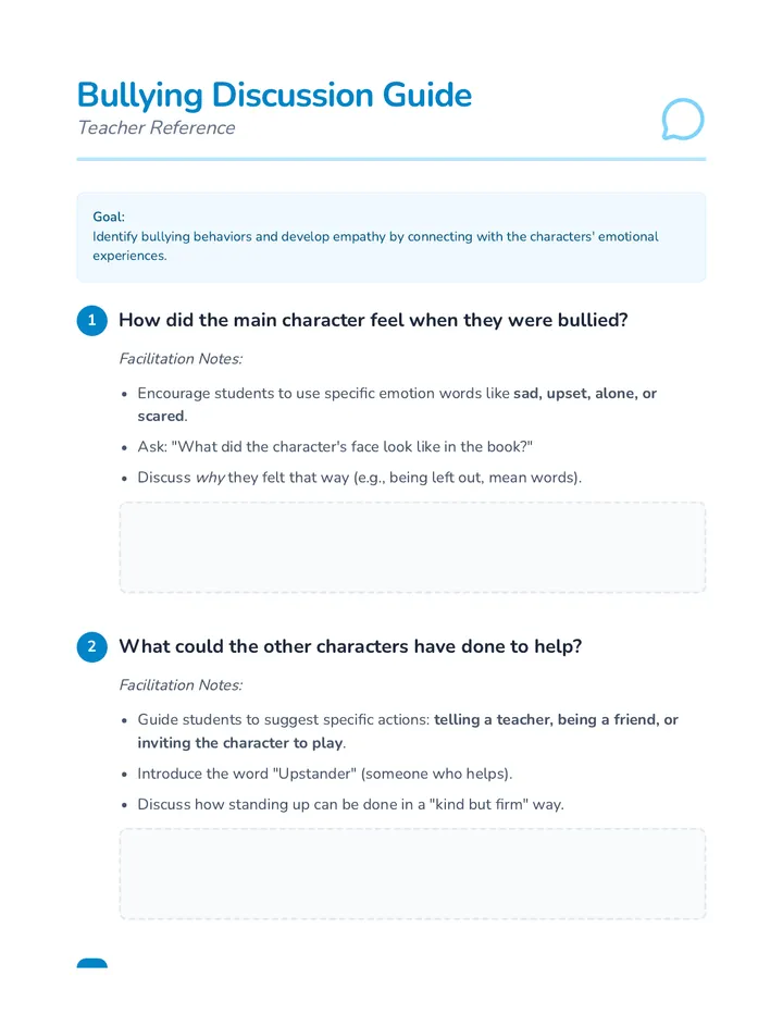 Bullying Discussion Guide