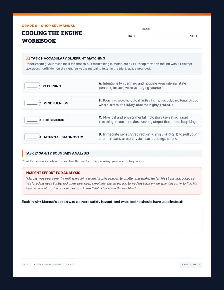 Cooling the Engine Student Workbook