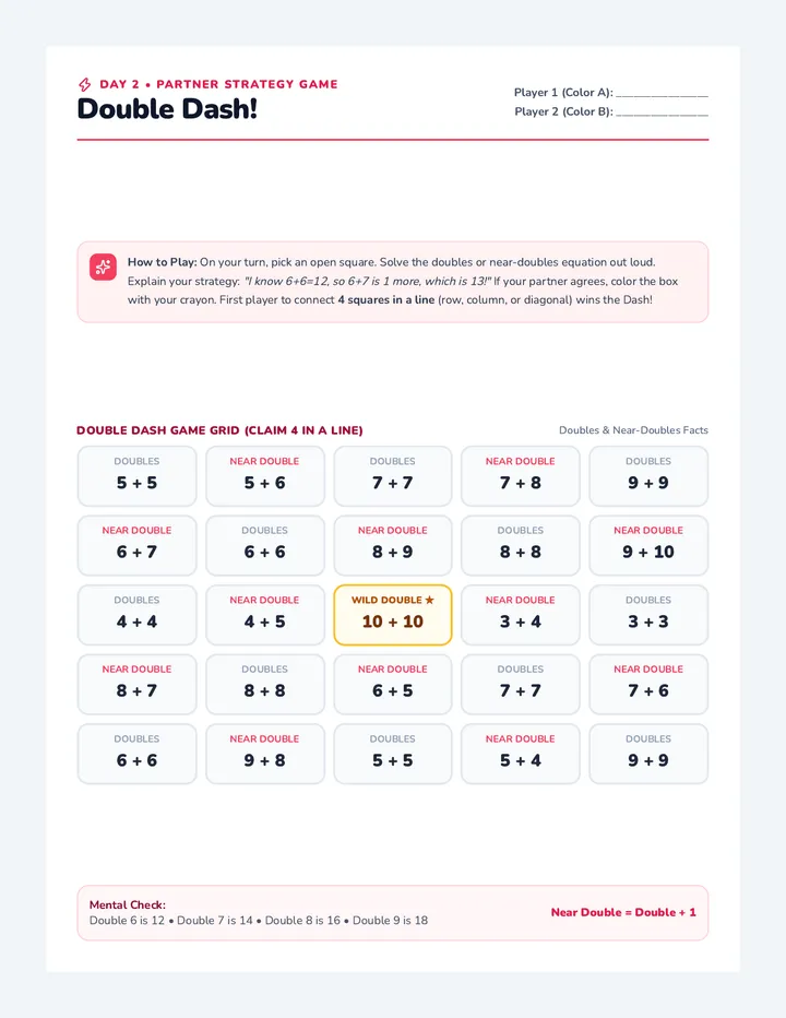 Double Dash Game Activity