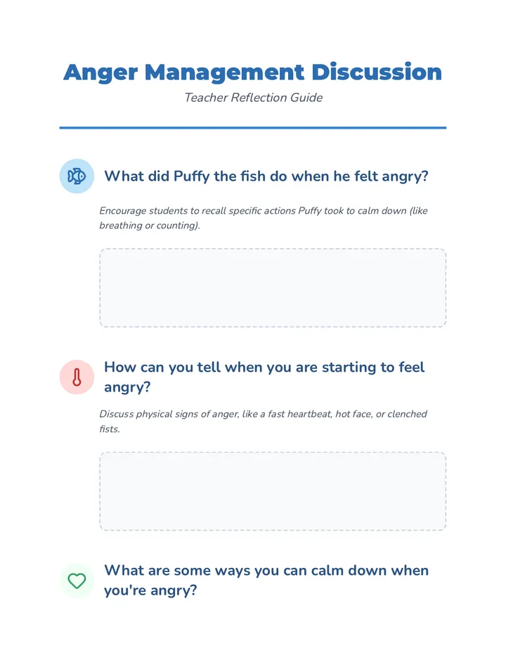 Anger Management Discussion Guide