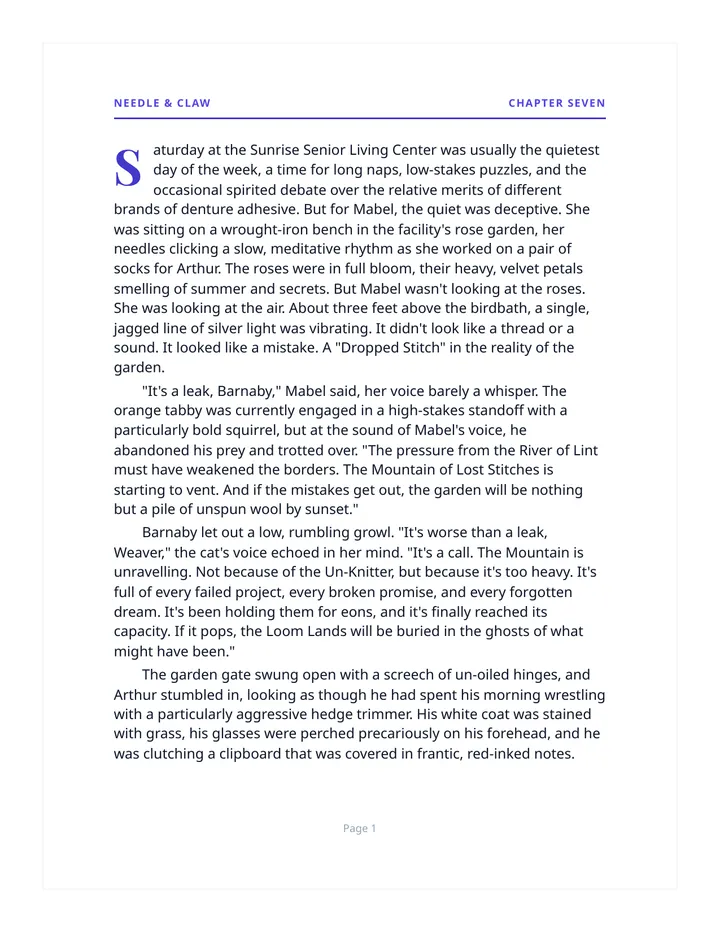 Needle and Claw Chapter 7 Reading