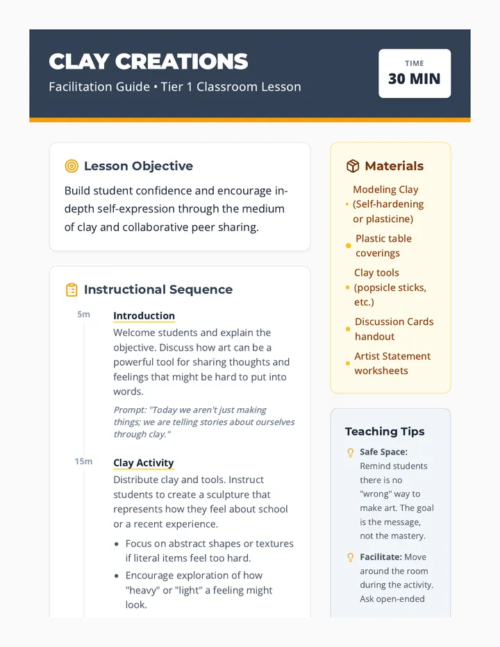 Clay Creations Facilitation Guide