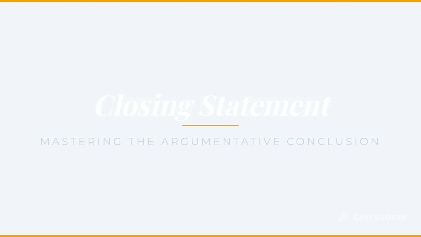 Closing Statement Slides