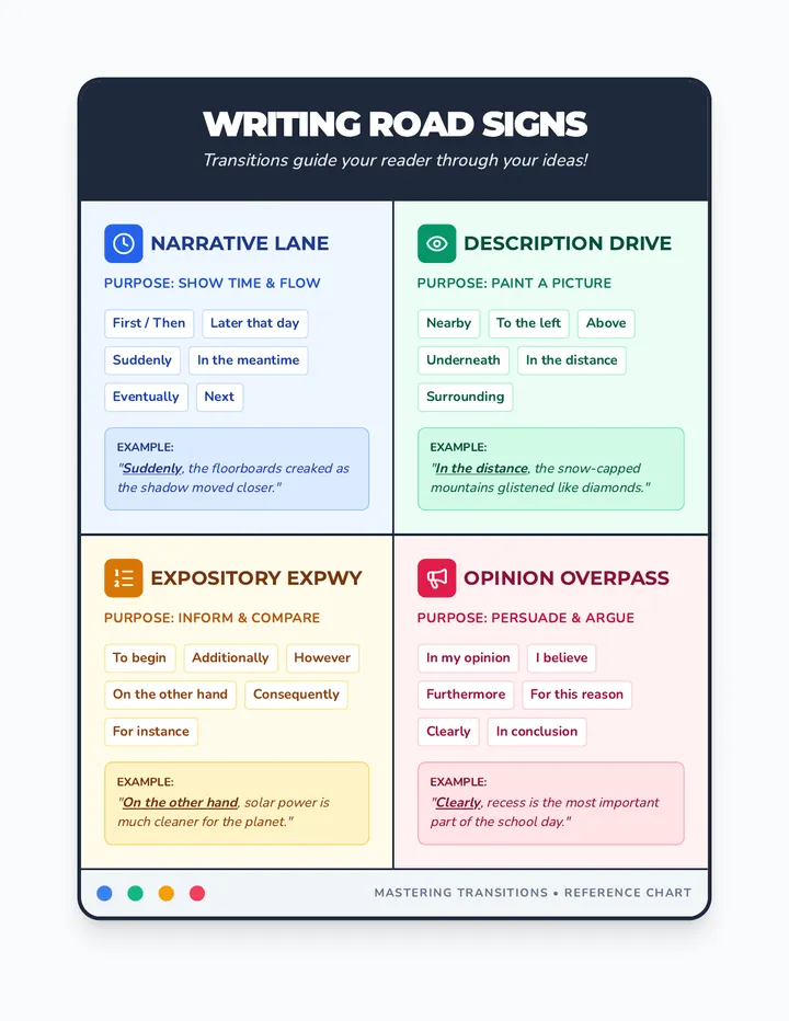 Writing Road Signs Poster