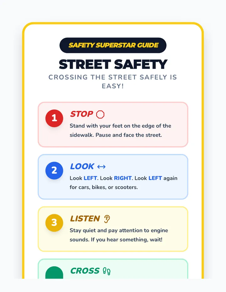 Street-Crossing Safety Poster