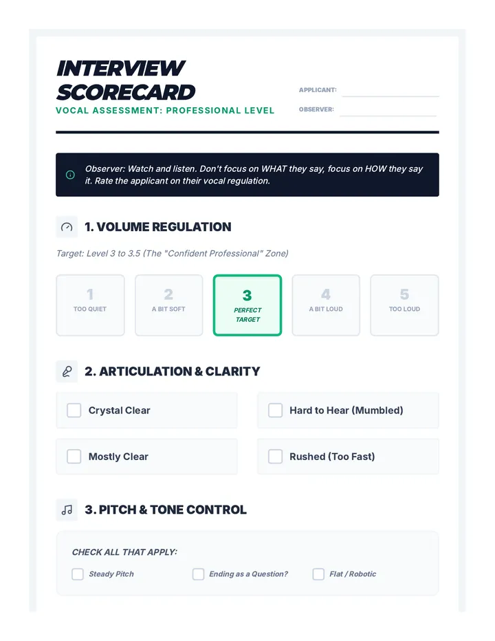 Interview Scorecard Worksheet
