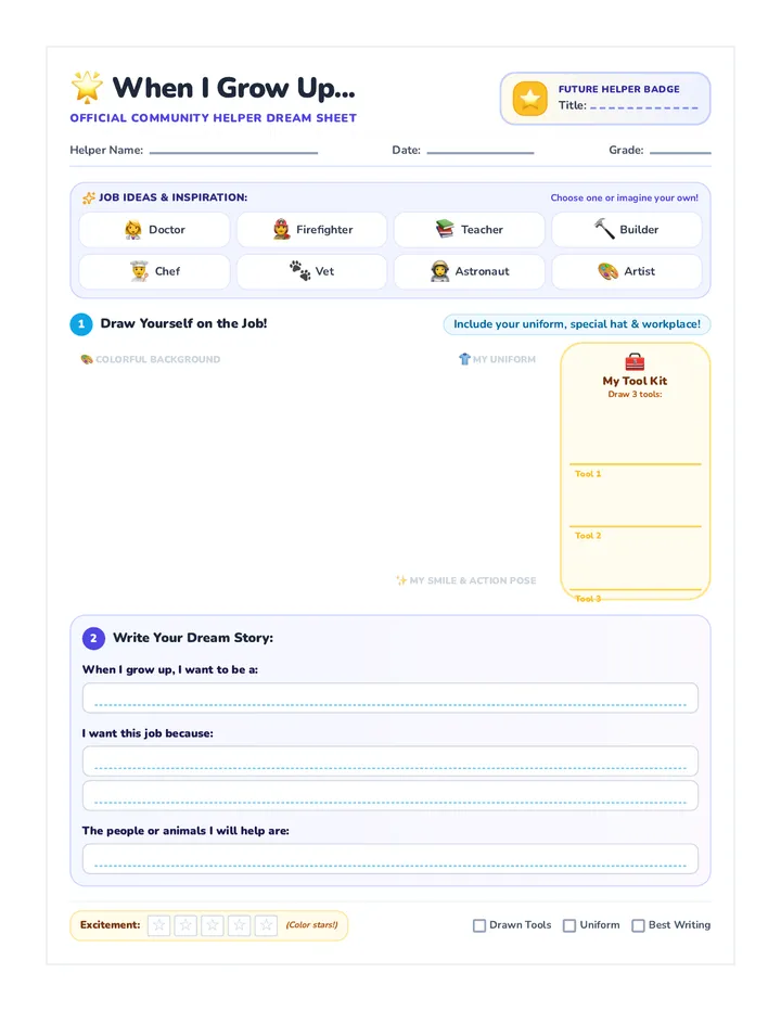 Dream Job Worksheet