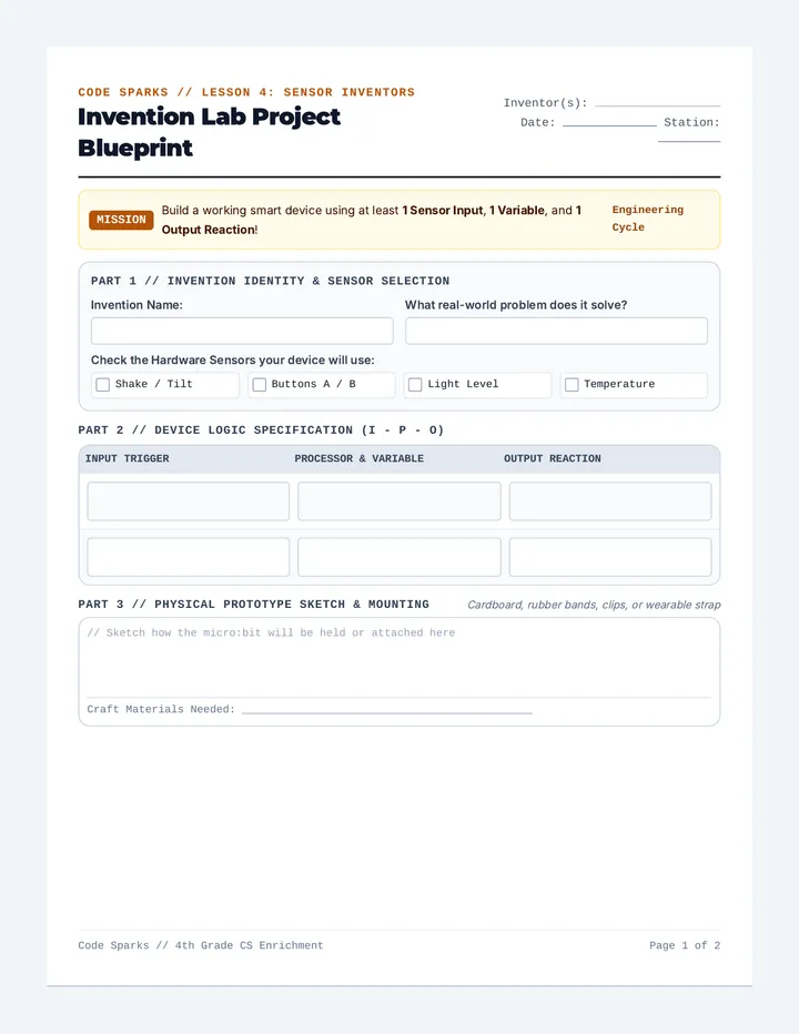 Project Blueprint Worksheet