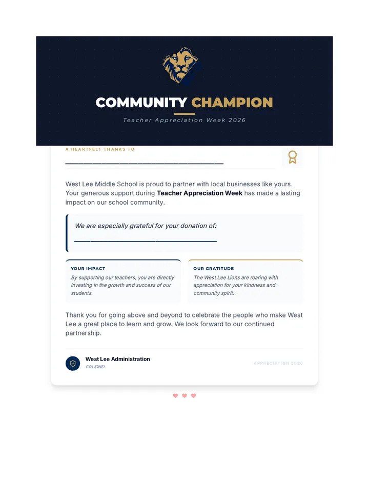 General Partner Gratitude Flyer