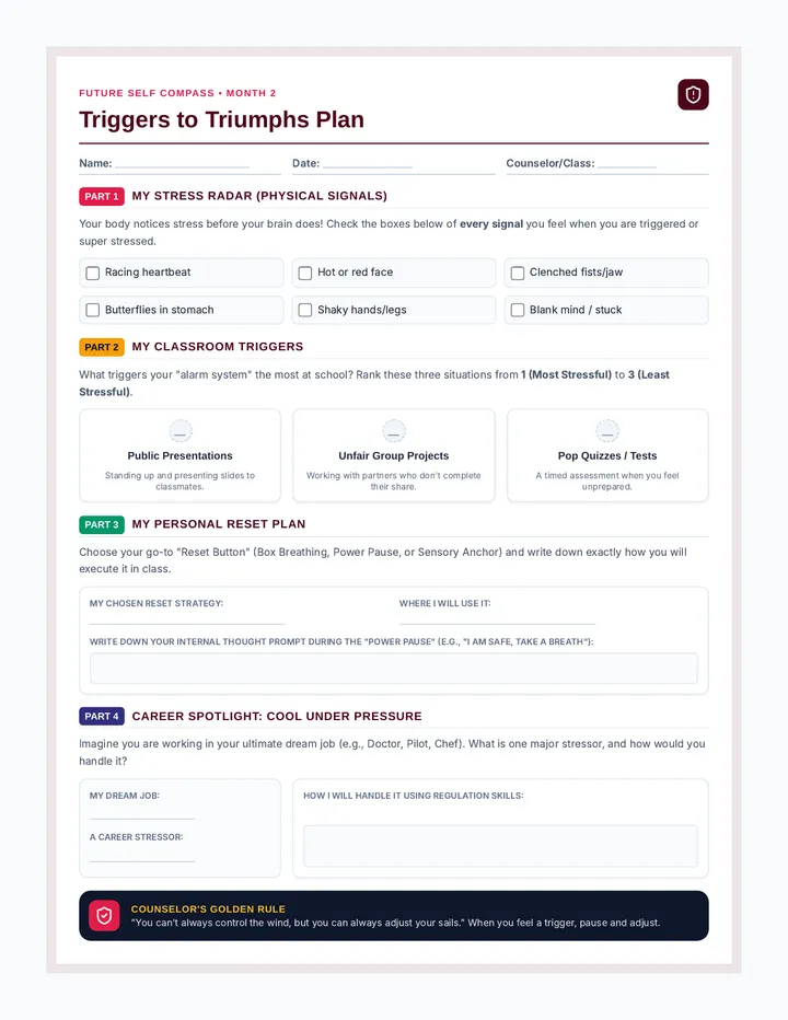 Triumphs Worksheet