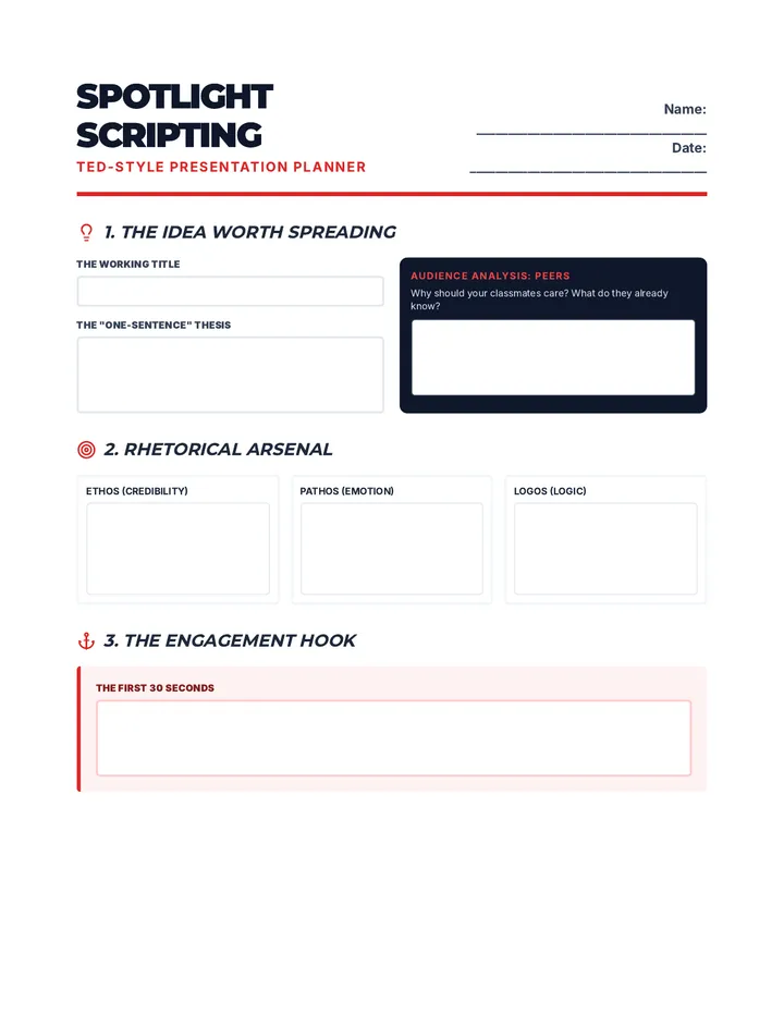 Spotlight Scripting Worksheet