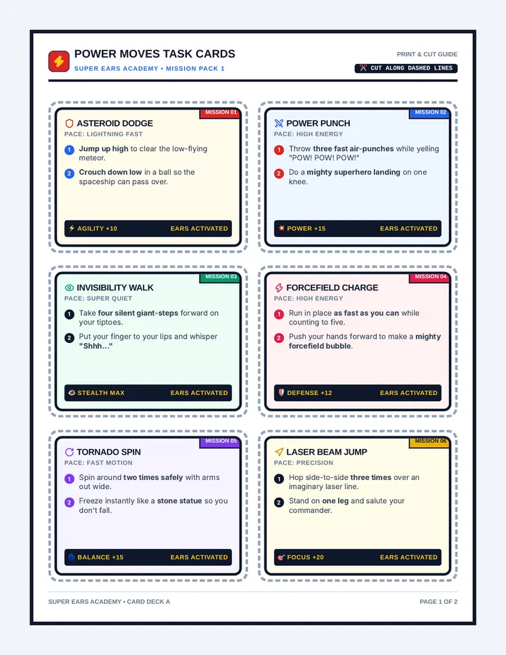 Power Moves Task Cards