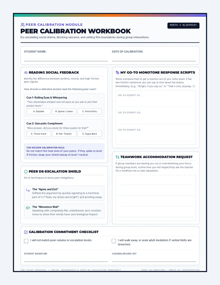 Peer Calibration Worksheet