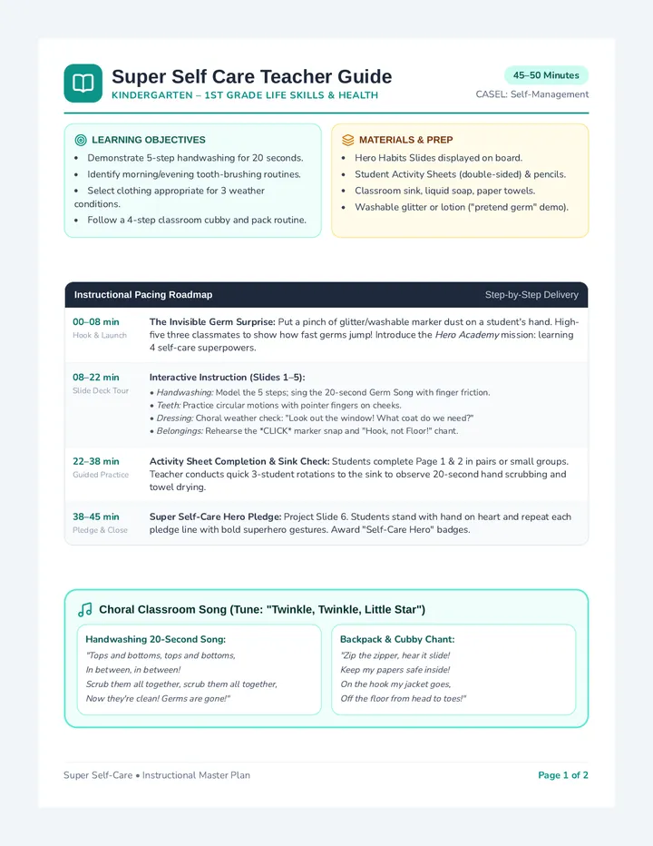 Super Self Care Teacher Guide
