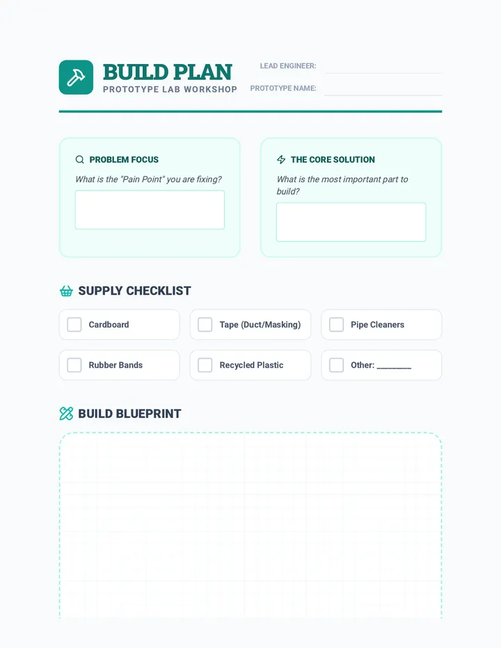 Prototype Build Plan Worksheet
