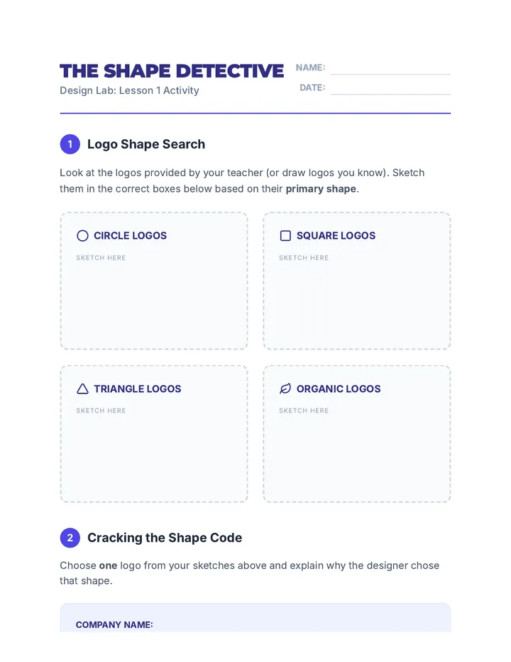 Shape Detective Worksheet