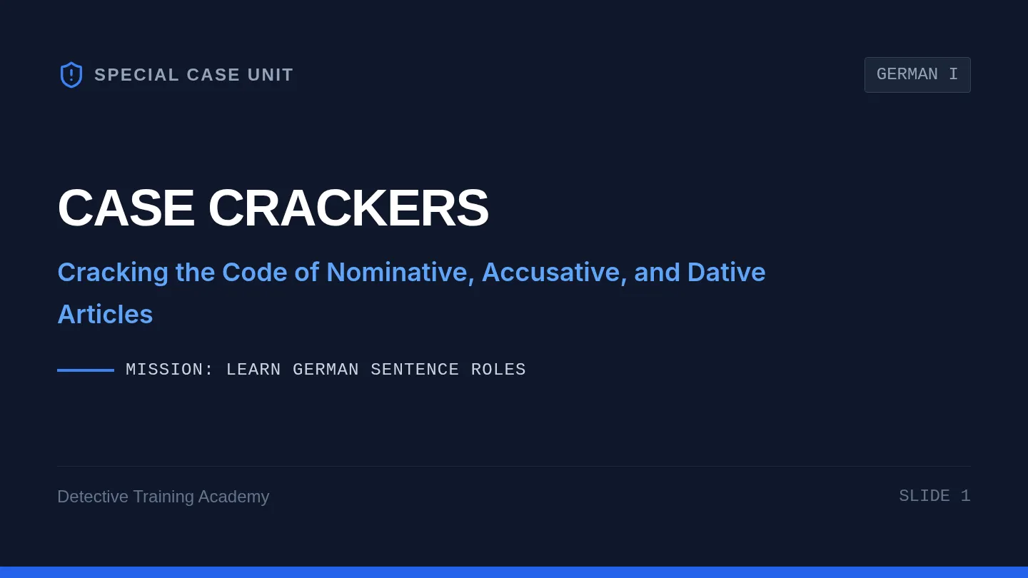 Case Crackers Slides