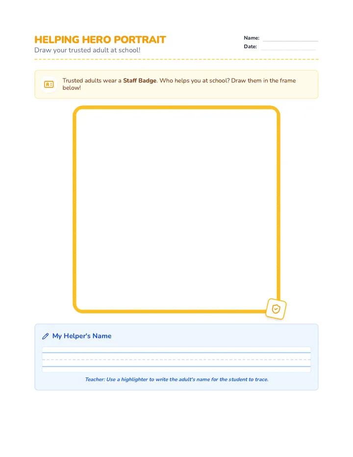 Helping Hero Worksheet