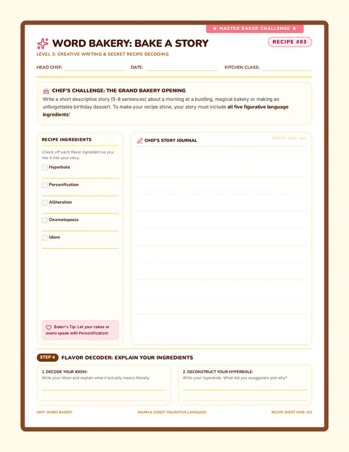 Word Bakery Creative Writing