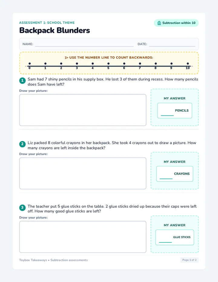 Backpack Blunders Assessment