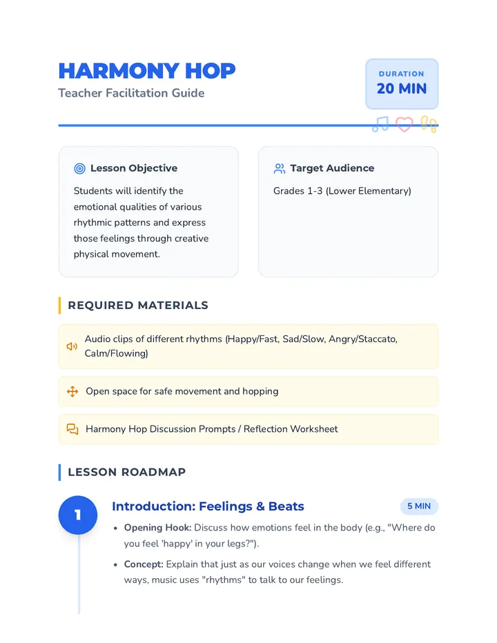 Harmony Hop Teacher Guide