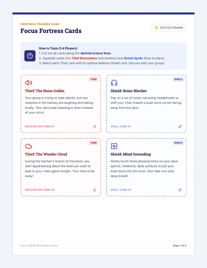 Focus Fortress Game