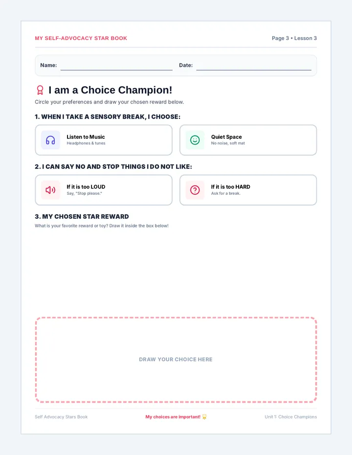 Choice Champions Booklet page 1