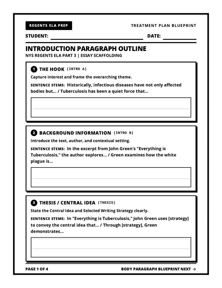 Regents Blueprint Large Print