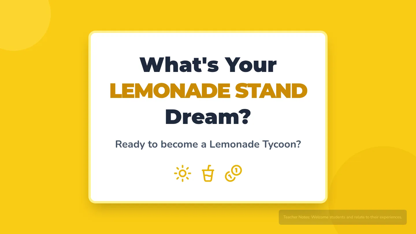Start Your Stand Presentation