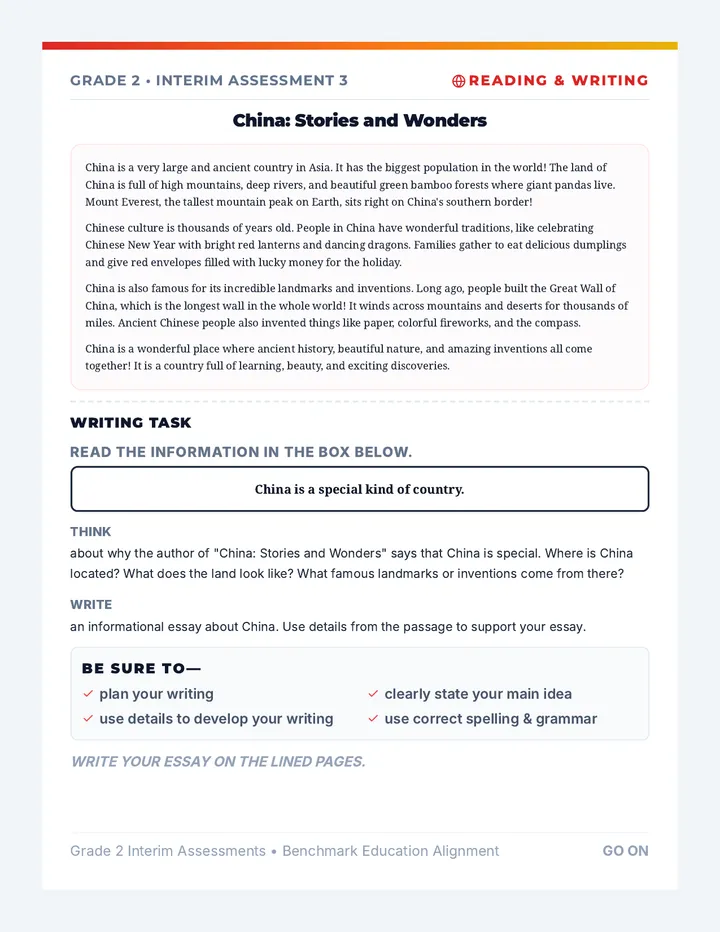 China Wonders Worksheet