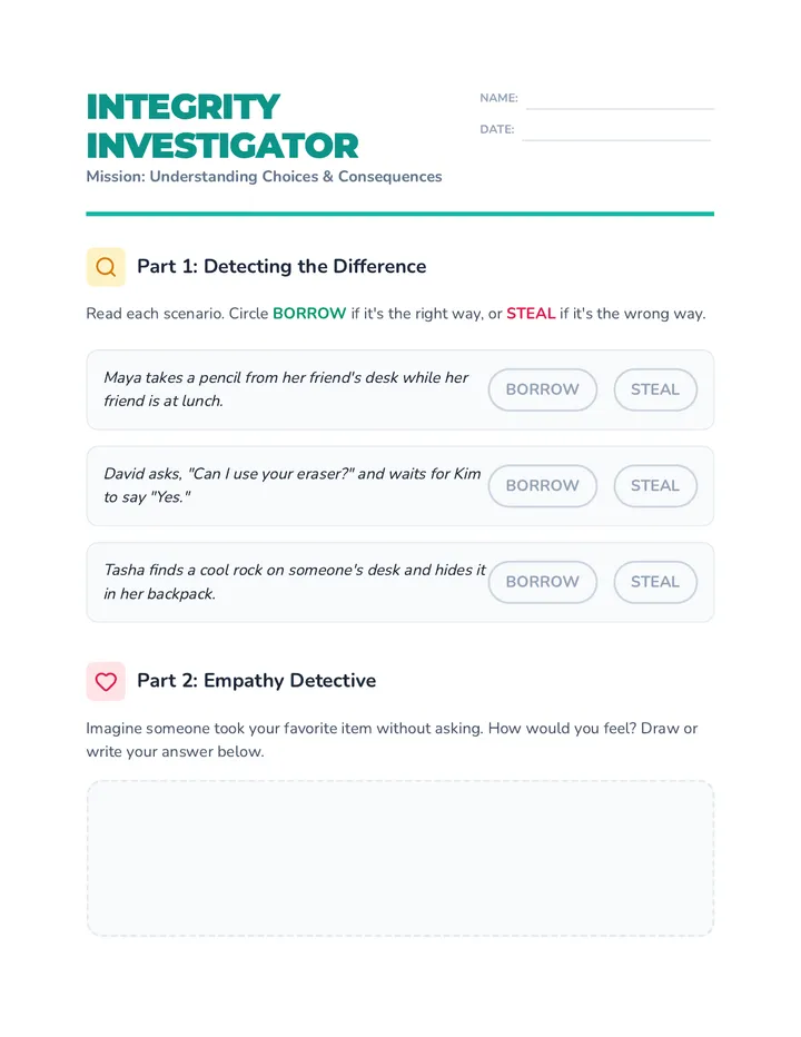 Integrity Investigator Worksheet