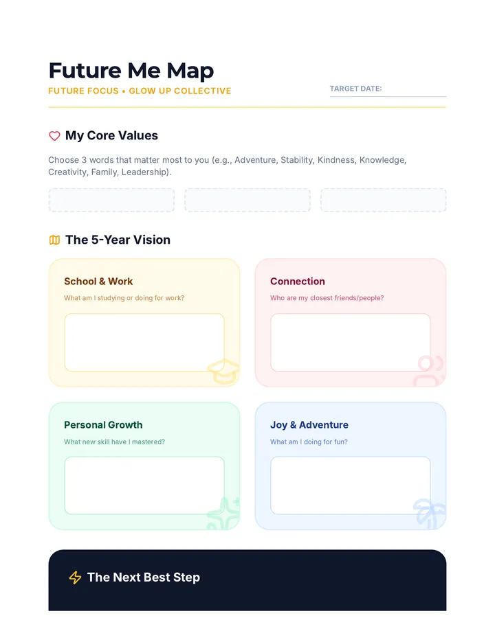 Future Me Worksheet