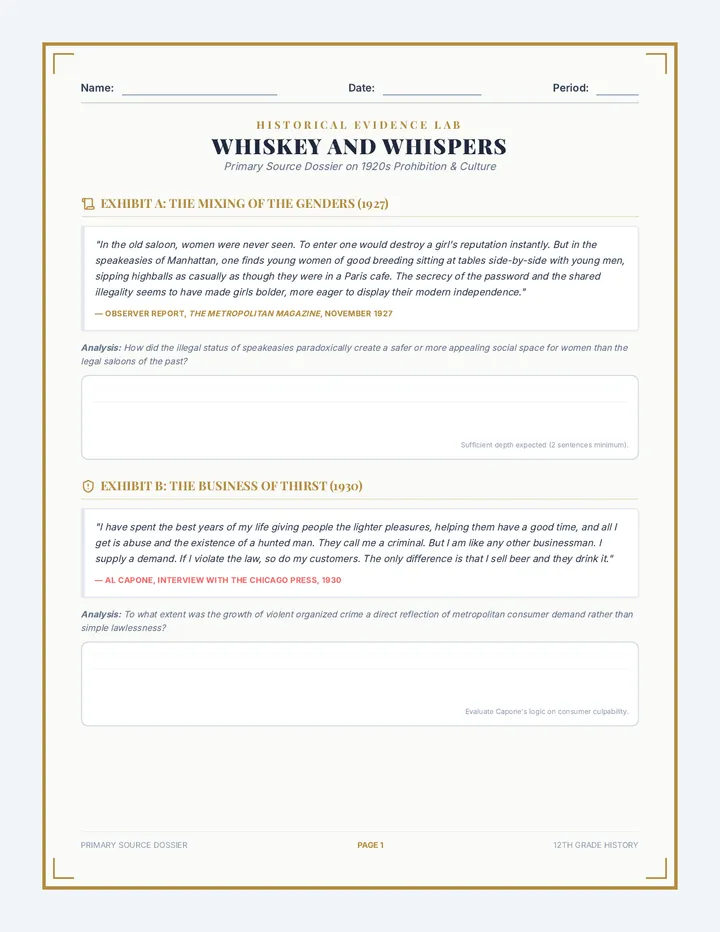 Whiskey and Whispers Source Guide