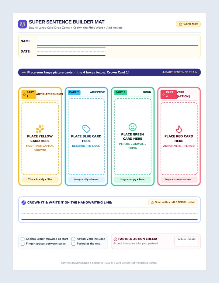 Sentence Builder Mat