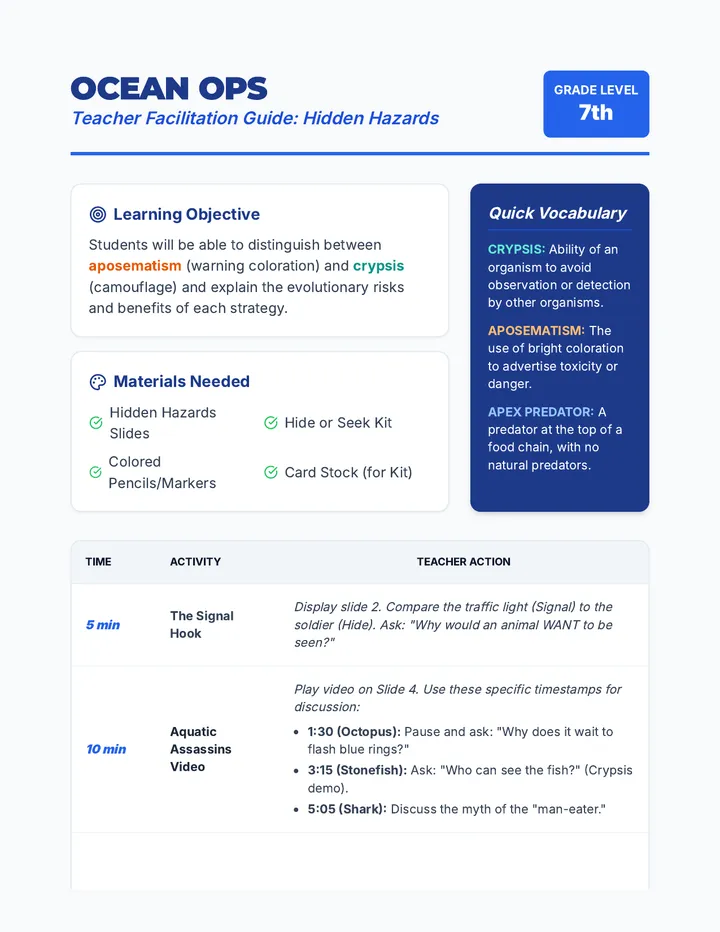 Ocean Ops Teacher Guide