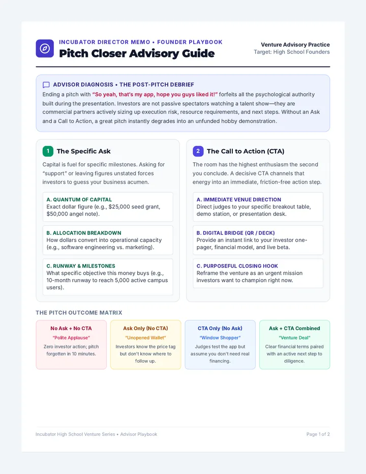 Pitch Closer Advisory Guide