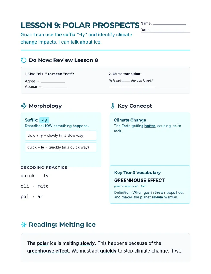 Polar Prospects Handout 9