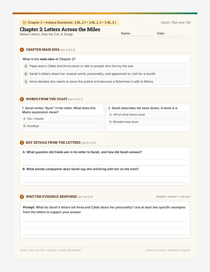 Chapter Two Worksheet