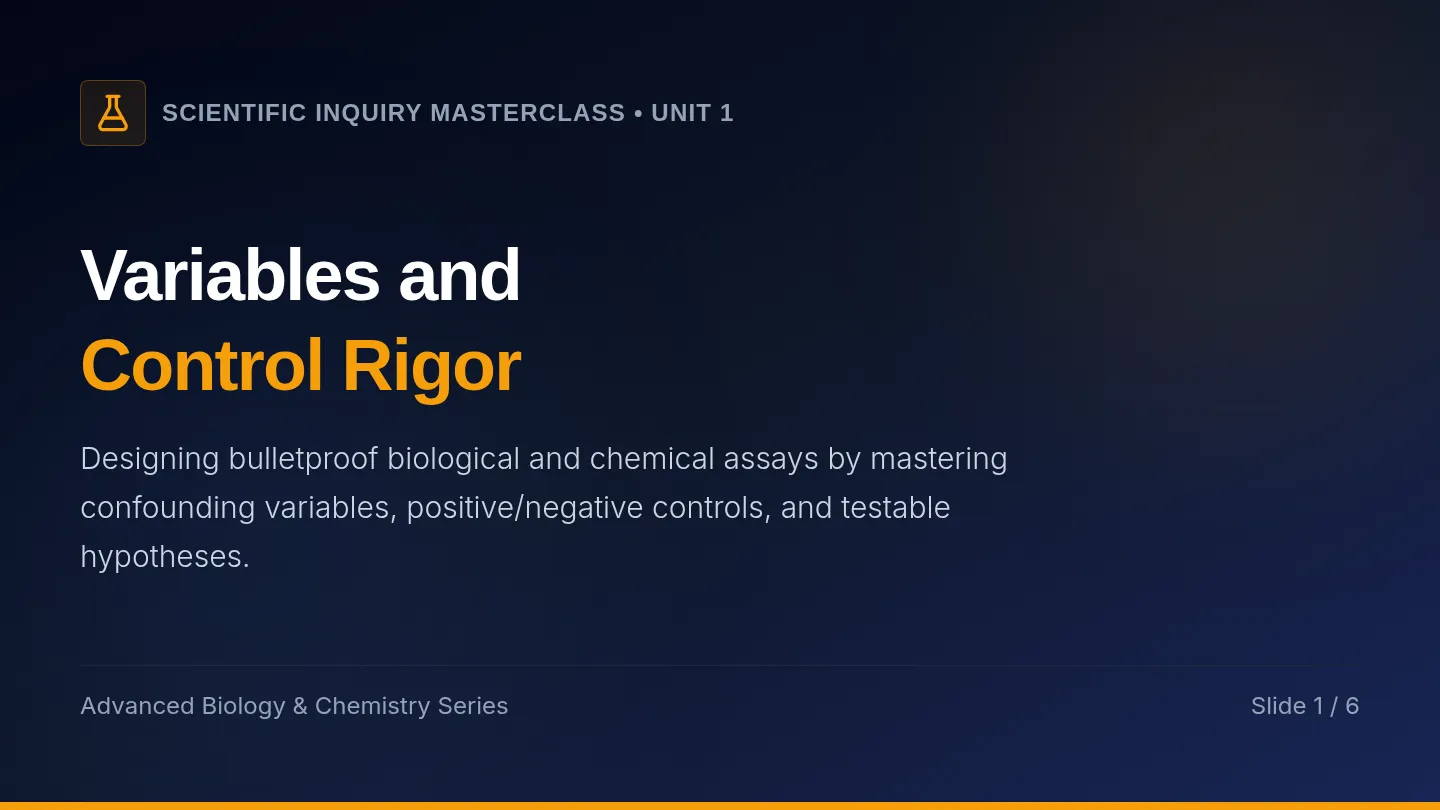 Variables and Control Rigor Slides