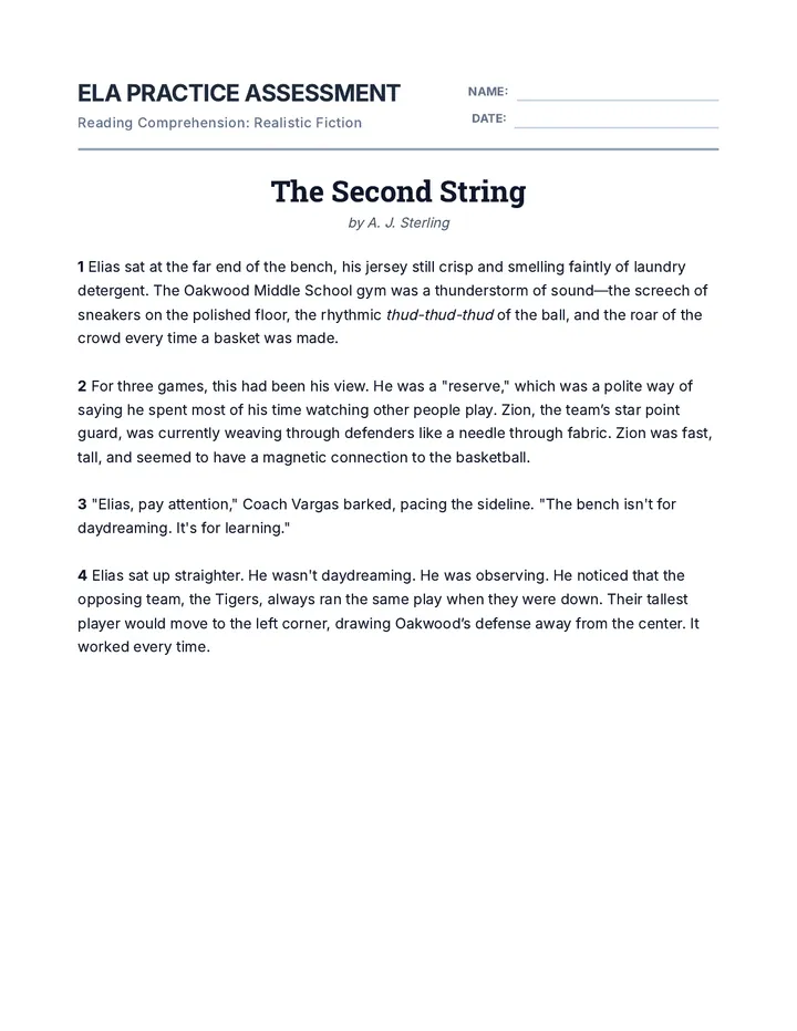 The Second String Practice Test Document