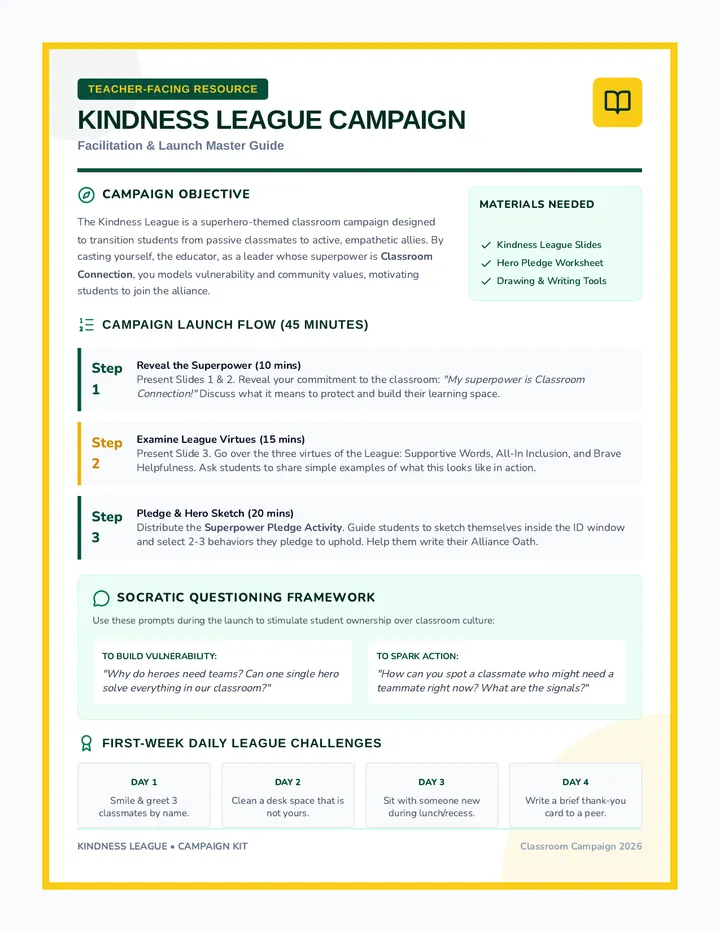 Kindness Campaign Teacher Guide